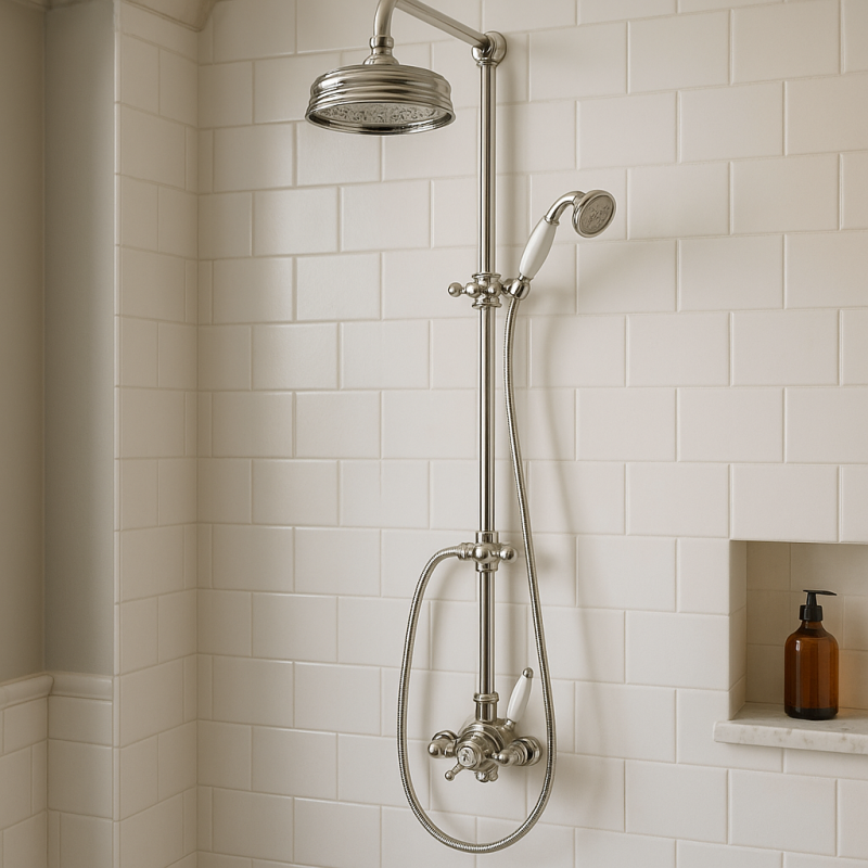 Huber Victorian Thermostatic Shower Set 15cm Chrome 5698